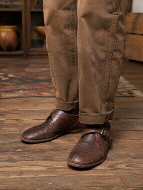 Timberland Boot Company Wodehouse distressed Leather Shoes Brown size 10